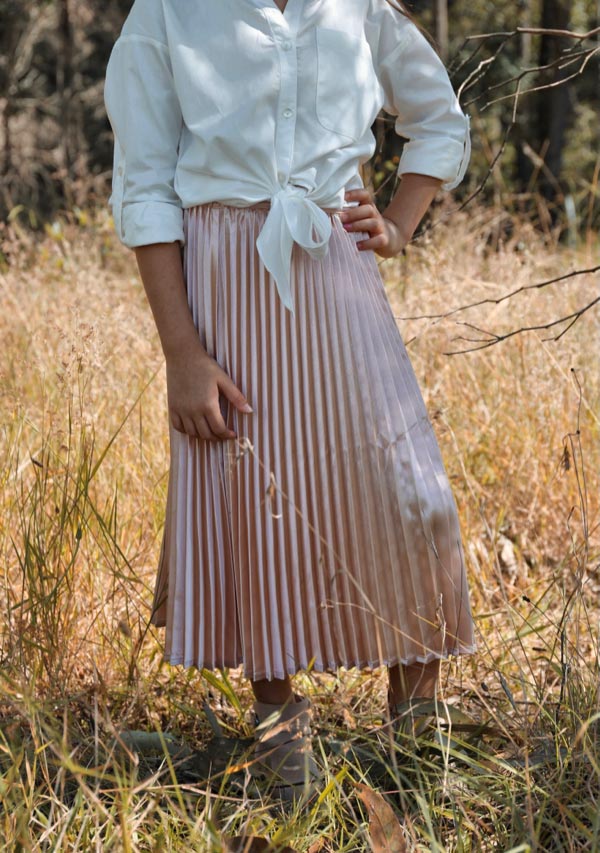 Pleated Sophia Skirt - Pink